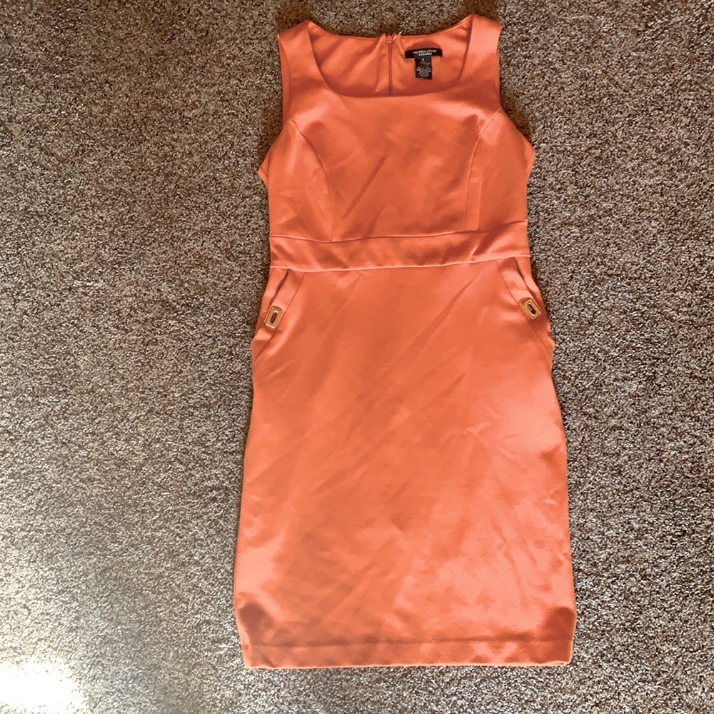 Andrea Jovine Dress with Gold buckle on Pockets. Size 4.